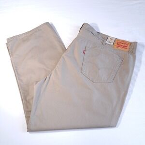 Levi's Men's Pants Khaki Size W54 X L32 Relaxed Straight 100%‎ Cotton Casual